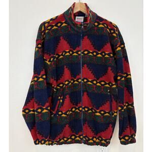 Vintage Winterset Fleece All Over Print Aztec Colorful Jacket Women’s Small